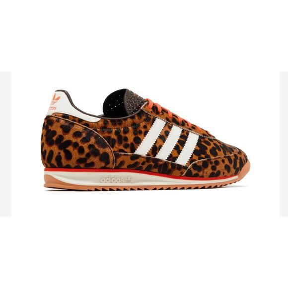 NEW ADIDAS ORIGINALS SL 72 OG Women's 6 Leopard Cow Fur - Picture 3 of 9